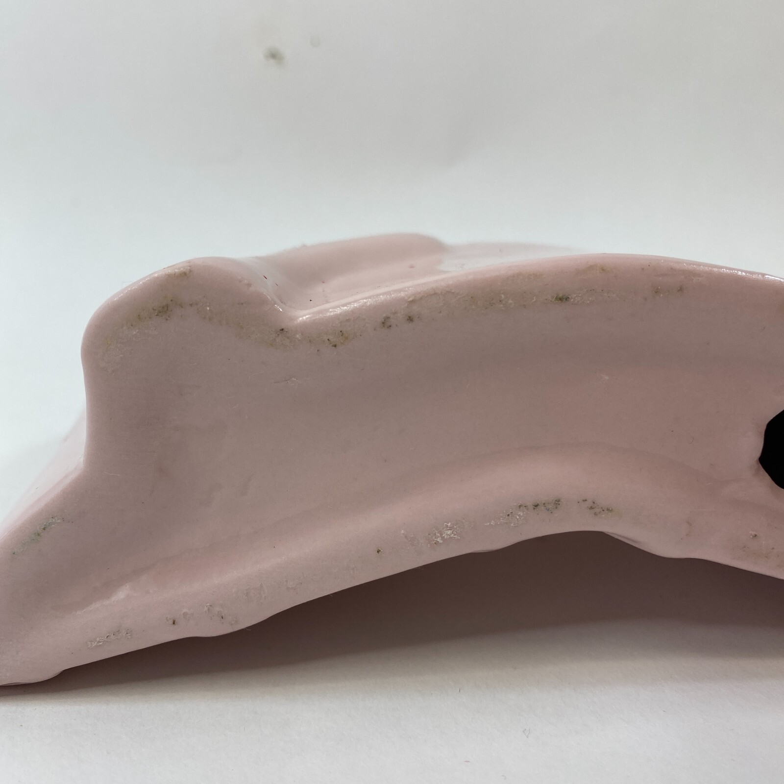 Baby Picture Frame ABC Vintage Ceramic Baby Booties Boots Nursery Pink Girl 4"