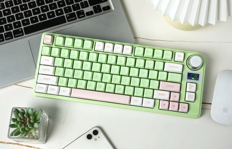 EPOMAKER TH80 X Wired/Wireless Mechanical Keyboard, Green Wisteria