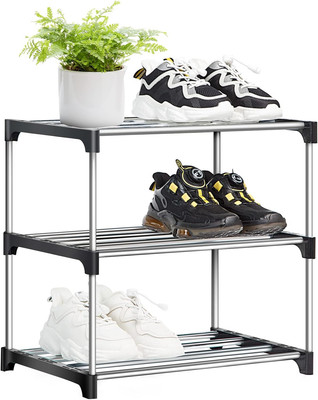 Schuhregal stapelbar klein Schuhregale 3 Ebenen Geschirraufbewahrung, schmal Schuhregal Sto