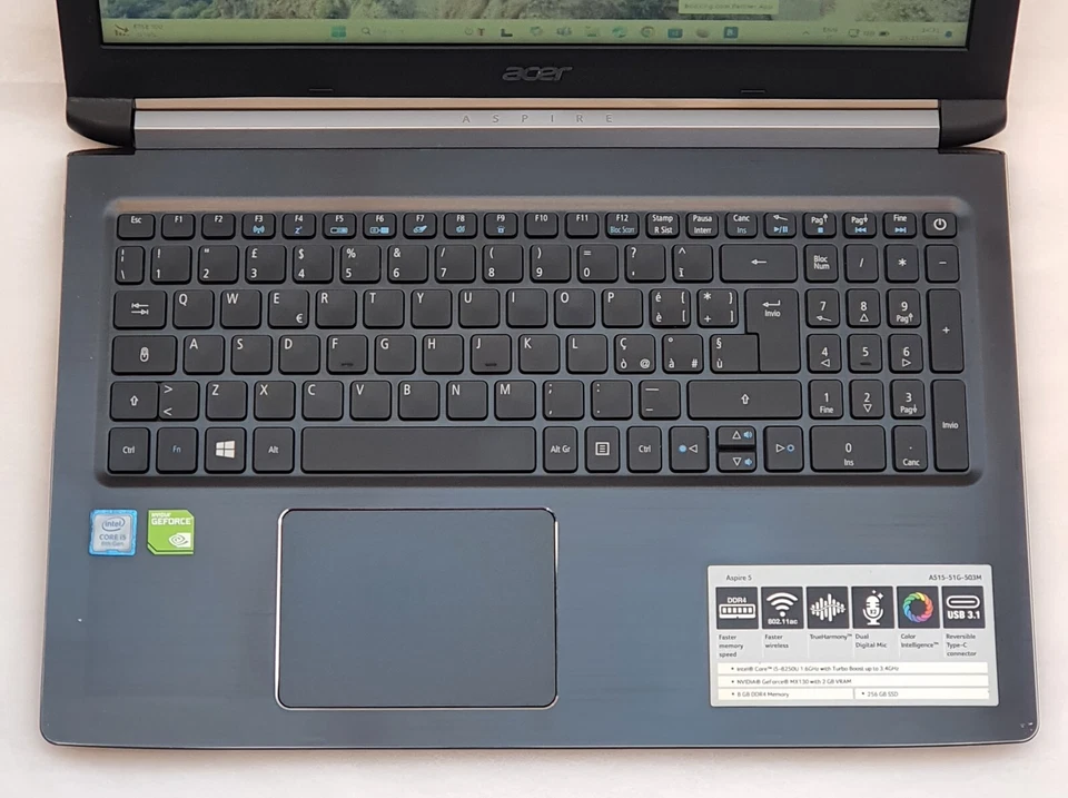 Acer Aspire A515-51G-503M 15.6in LCD intel i5-8250U 8GB RAM 256GB SSD Win 11 - Image 4 of 4