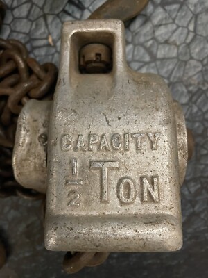 Vintage Harrington 1/2 Ton Chain Hoist Pulley With Chain ChainFall ...