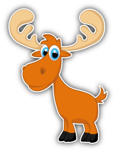 Deer Cartoon Car Bumper Sticker Decal - Afbeelding 1 van 1