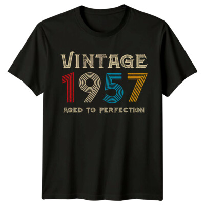 Vintage 1957 Herren T-Shirt 69. Geburtstag Geschenk Aged To Perfection neunundsechzig