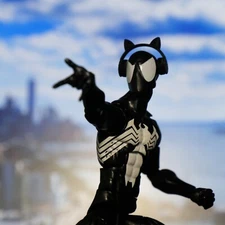 Cat Ear Headphones PROP ONLY for Action Figures 1/12 Scale Marvel Legends Mezco