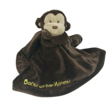CARTER'S BABY BROWN MONKEY BANANAS MOMMY SECURITY BLANKET RATTLE STUFFED PLUSH