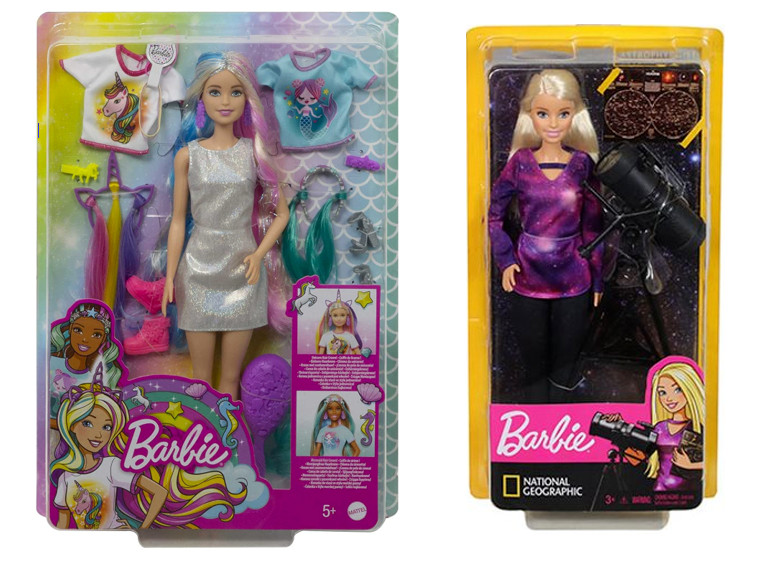 Barbie Fantasy Hair Doll & Accessories & National Geographic Astrophysicist Doll