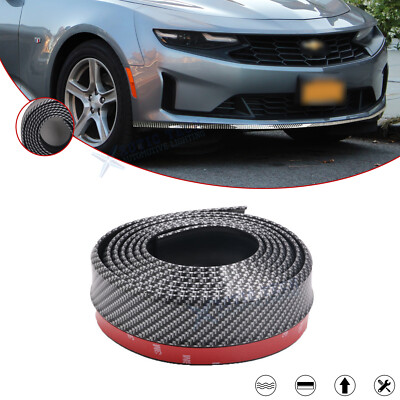 For Chevy Camaro 8ft Carbon Fiber Texture Bumper Spoiler Splitter Chin Body Kit