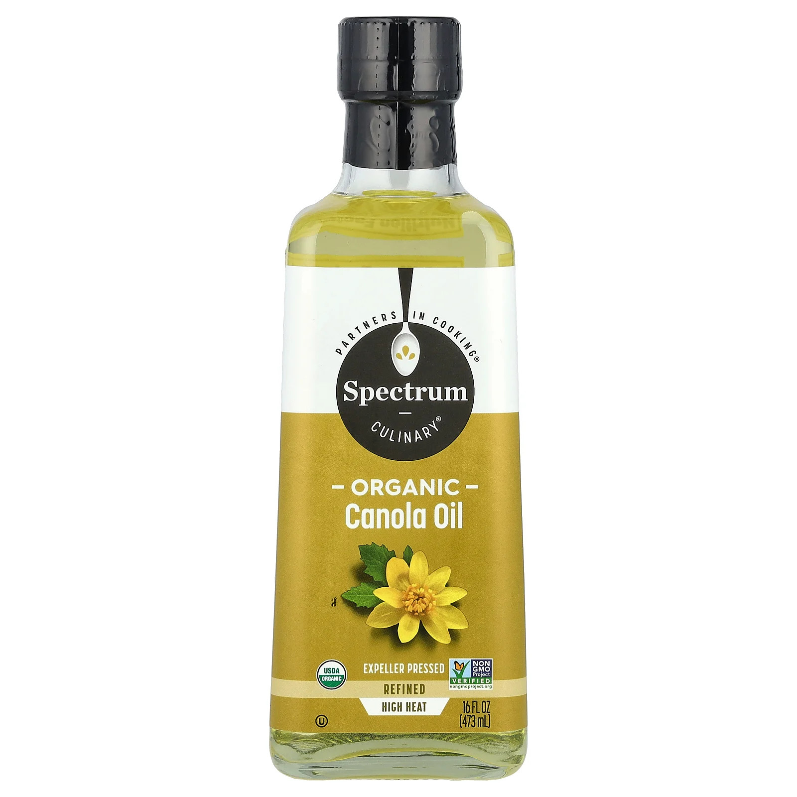Organic Canola Oil, Expeller Pressed, Refined, 16 fl oz (473