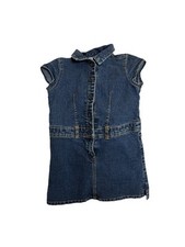 Tommy Hilfiger Girls Denim Dress Size 3 Vintage Embroidered