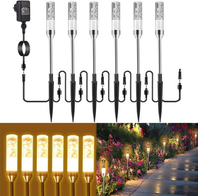 B-Right Gartenbeleuchtung 6Er Set Gartenleuchte Mit Erdspieß, Außenleuchte Mit S