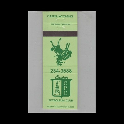 Matchbook Cover Casper Petroleum Club WY