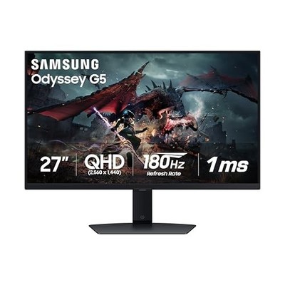 SAMSUNG 27-INCH ODYSSEY G50D SERIES QHD FAST IPS G-SYNC MONITOR - BLACK