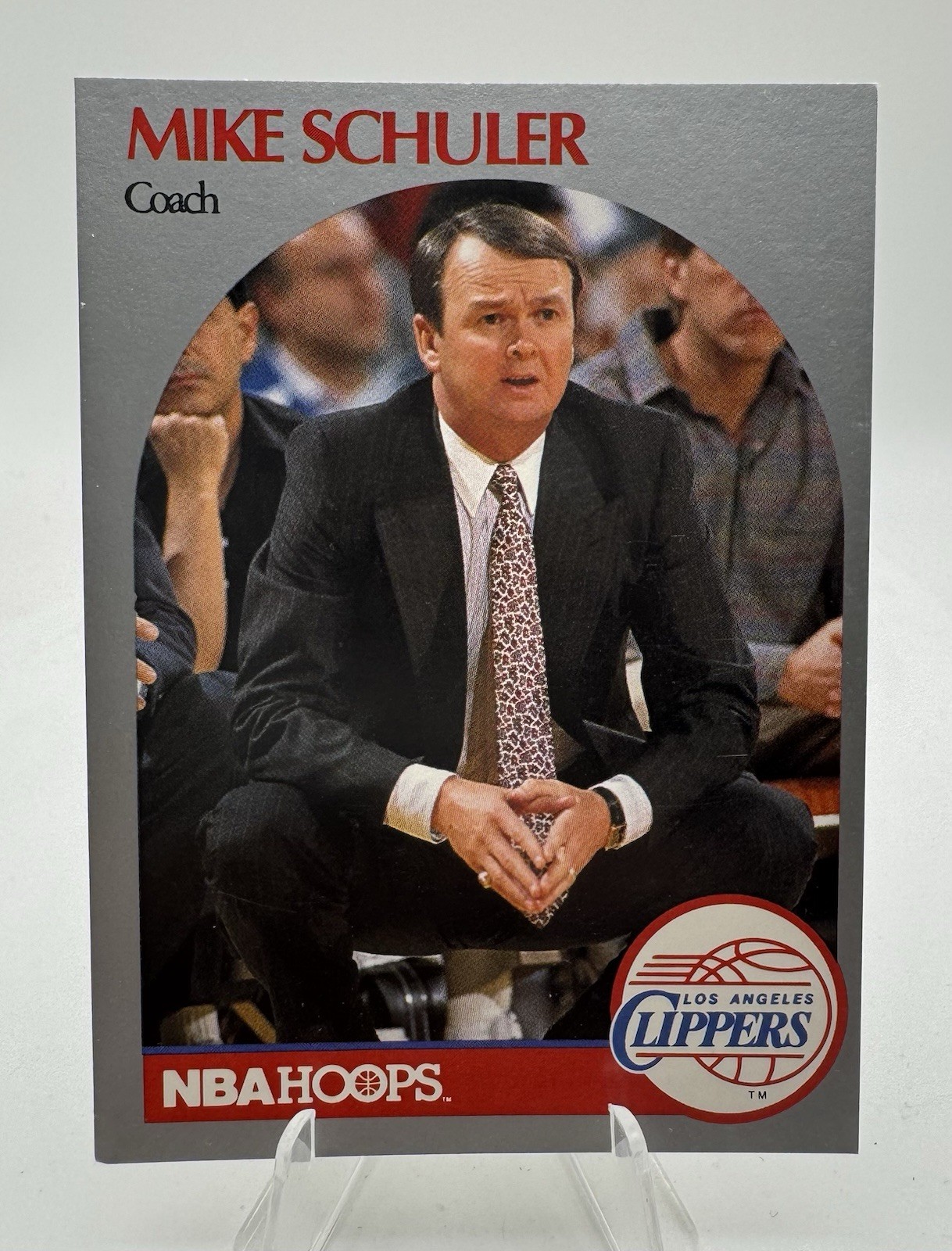 1990-91 Hoops #316 Mike Schuler Los Angeles Clippers