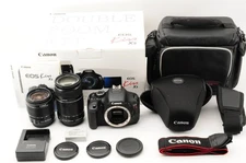 Canon EOS kiss X5 EF-S 18-55mm 55-250mm kit SLR SC:6856 [MINT w/ Box] JAPAN #253