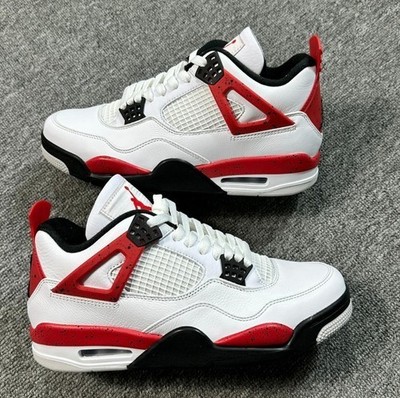 Nike Air Jordan 4 ''Neutral Grey'' Red Cement Retro Mid Top Men's Basketball Shoes