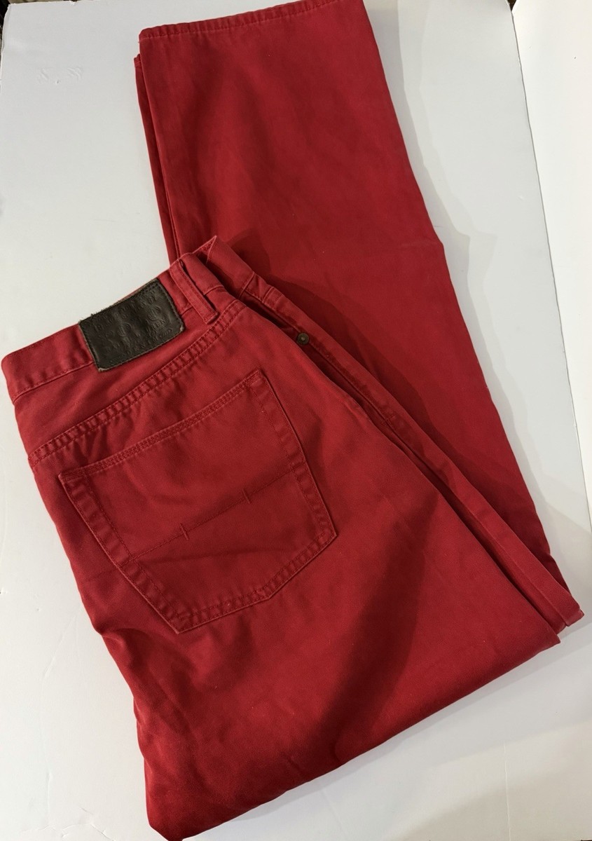 Polo Ralph Lauren Red Denim Red Jeans Men Size 33” 30” Western