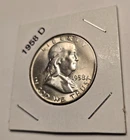 1958-D Franklin Silver Half Dollar BU Condition with Cartwheel and Luster (A073)