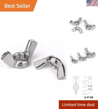 1/4"-20 Wing Nuts,Stainless Steel 18-8304 Wing Nuts, 20Pcs-Pack