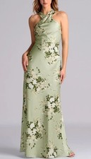 Azazie Doretta  Stretch Floral Stretch Satin Dress Women Size US 2 NWT PINK