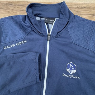 Galvin Green Interface 1 Wind Jacket Mens M Blue Golf Jeremy Ranch Logo