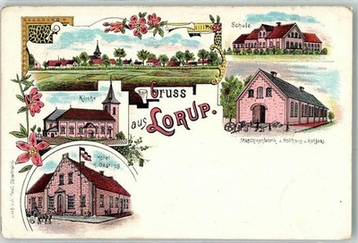 13612153 - 2991 Lorup Kirche hotel H. Oesting Schule Maschinenfabrik Holthaus