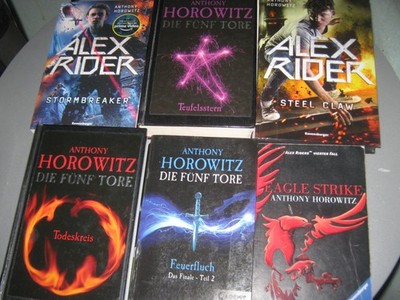 Anthony Horowitz Alex Rider / Die fünf Tore 6 Bände  Feuerfluch Eagle Strike...