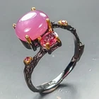 Jewelry gems Ruby Ring 925 Sterling Silver Size 7.5 /R466588