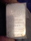 ENGELHARD 10 Ozt 999+ SILVER BAR ENGELHARD LARGE "E" HALLMARK VINTAGE RARE