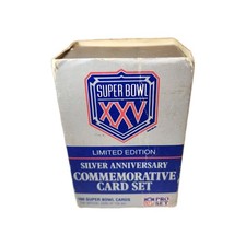 “Super Bowl XXV Pro Set Silver Anniversary Commemorative Card Set Sealed Box”
