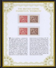 GEORGE V 1924 1925 BRITISH EMPIRE EXHIBITION WEMBLEY SET IN WESTMINSTER FOLDER