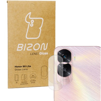 Glas für die Kamera Bizon für Honor 90 Lite 2 Stück Gehärtetes Hartglas