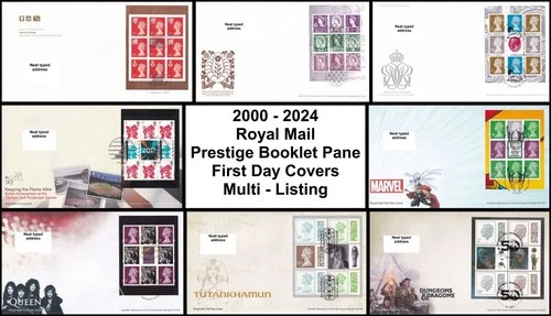 2000-2024 GB Royal Mail Prestige Booklet Pane First Day Covers - Multi Listing