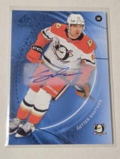 2025-26 SP Game Used Hockey Base #132 Cutter Gauthier Blue Auto Parallel Ducks