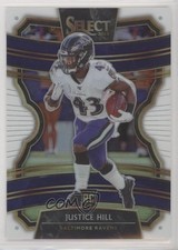 2019 Panini Select Concourse White Prizm 12/35 Justice Hill #28 sb0