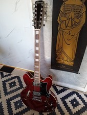 Hartwood Revival 12-String 355 Body Semi-Acoustic Electric Guitar