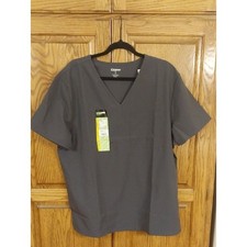 Scrubstar NWT Unisex Core Essentials V-Neck Scrub Top Large Gray Pocket Workwear