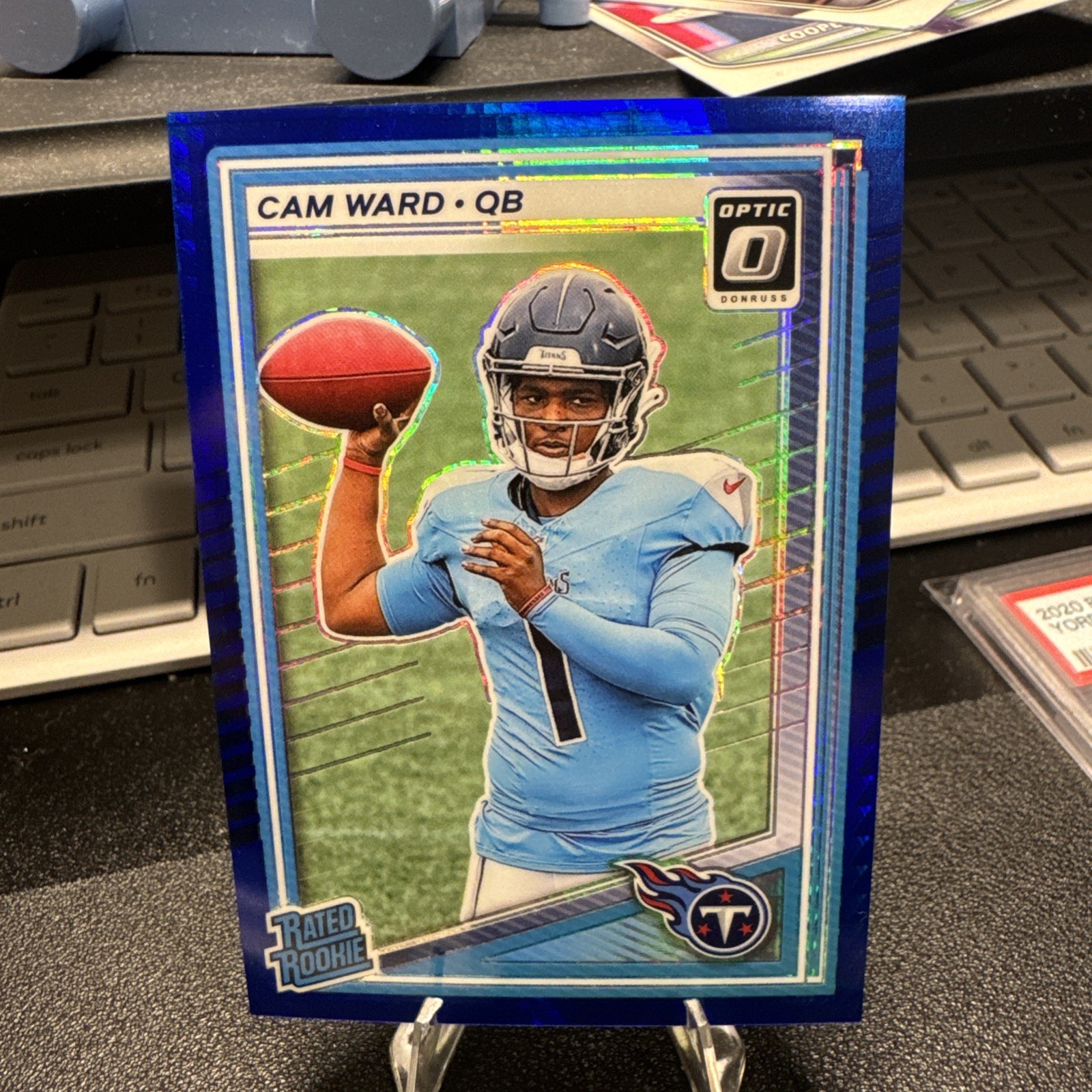 2025 Panini Donruss Optic - Rated Rookie Cam Ward #293 Blue Scope Prizm (RC)