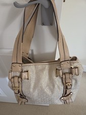 DKNY Monogram tote bag beige oro logo tracolla borsetta lavoro tutti i giorni originale