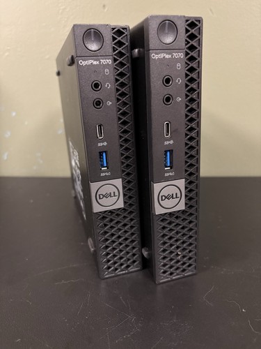 Two Dell Optiplex 7070 Micro i5 9th Generation.8GB.NO HD/SSD.SOLD-AS-IS.