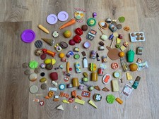 Huge Toy Food Accessories Lot 100 Pieces Miniature Play Kitchen Groceries Fruit