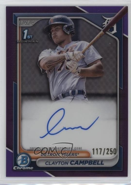 2024 Bowman Chrome Prospect Purple Refractor /250 Clayton Campbell #CPA-CCA Auto