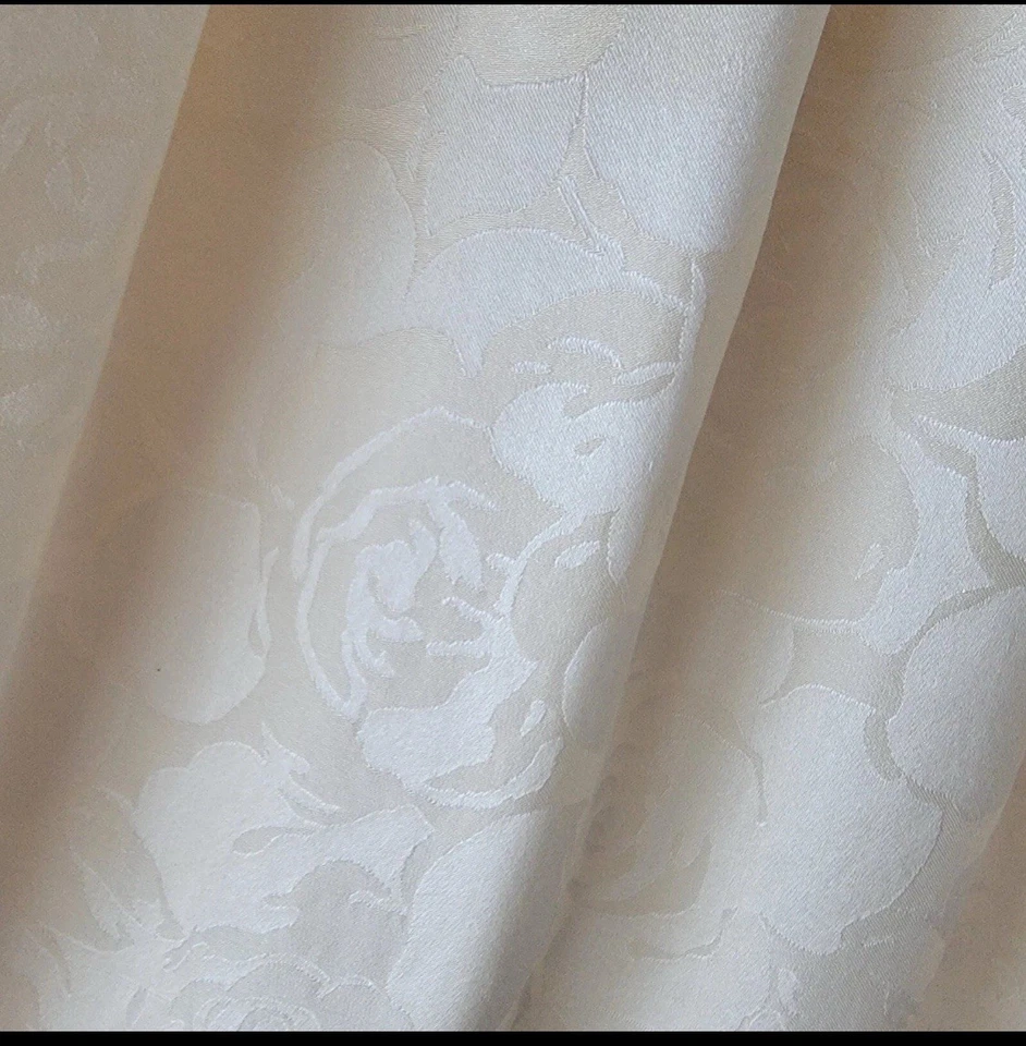 Talbots Maggy London Mujer 100% Seda Falda Talla 10 Floral Crema Midi Foto 2 de 3