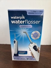 Waterpik WP360W Cordless Water Flosser - White. Two classic jet tip Inc. New!!!