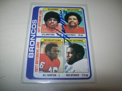 1978 TOPPS LEADERS HAVEN MOSES AUTOGRAPH SIGNED AUTO #508 DENVER BRONCOS