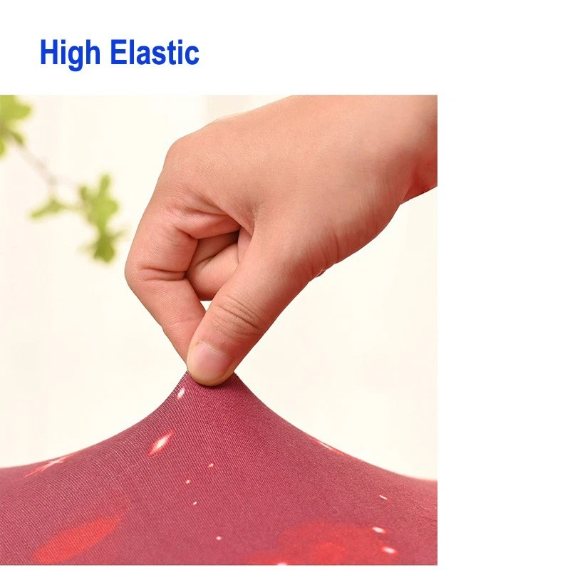 Christmas Party Stretch Banquet Chair Cover Santa Snowman Dining Seat Covers - Image 4 of 4