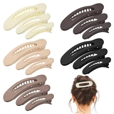 15 PCS Flat Hair Clips, Neutral Color Flat Claw Clips 3 Sizes Hair Claws for ...
