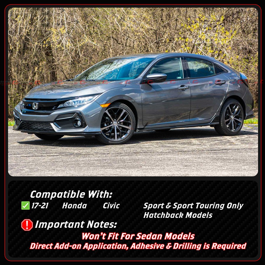 For 2017-21 Honda Civic 5Dr Hatchback FK7 Sport Touring JDM Rear Bumper ...