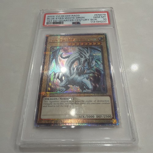 Yugioh Blue-Eyes White Dragon Quarter Century Secret Rare PSA 10 RA03-EN079
