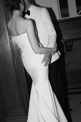 alex perry elyse dress black White Strapless Corset Draped Wedding Gown 8 US 4 $6500 What to Wear to global-sleeve_length-Sleeveless Color:Tiffany Blue shoulder neckline steal the