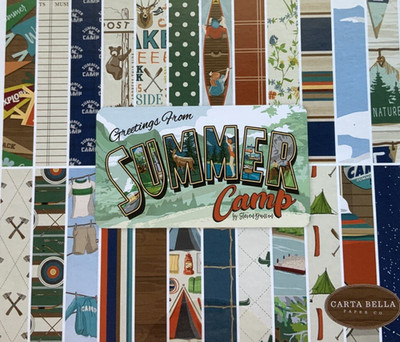 Carta Bella SUMMER CAMP 6X6 Double Sided Scrapbooking Paper Pad Camping